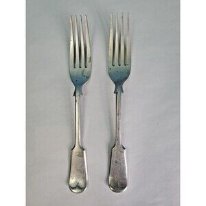 Beresford Fiddle Back Dinner Fork Set Of 2 Tarnished
